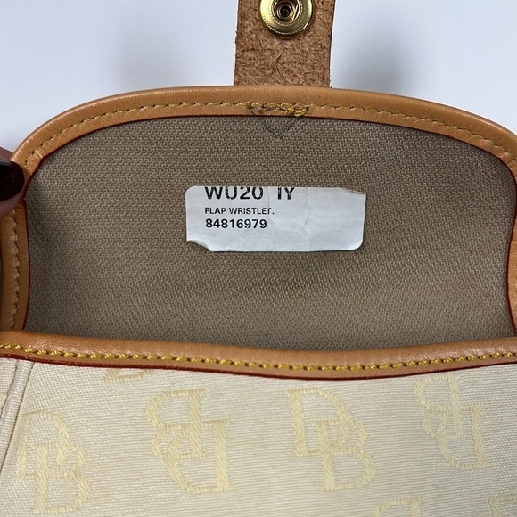 Dooney and Bourke Flap Snap Wristlet Cream Beige - Picture 7 of 10